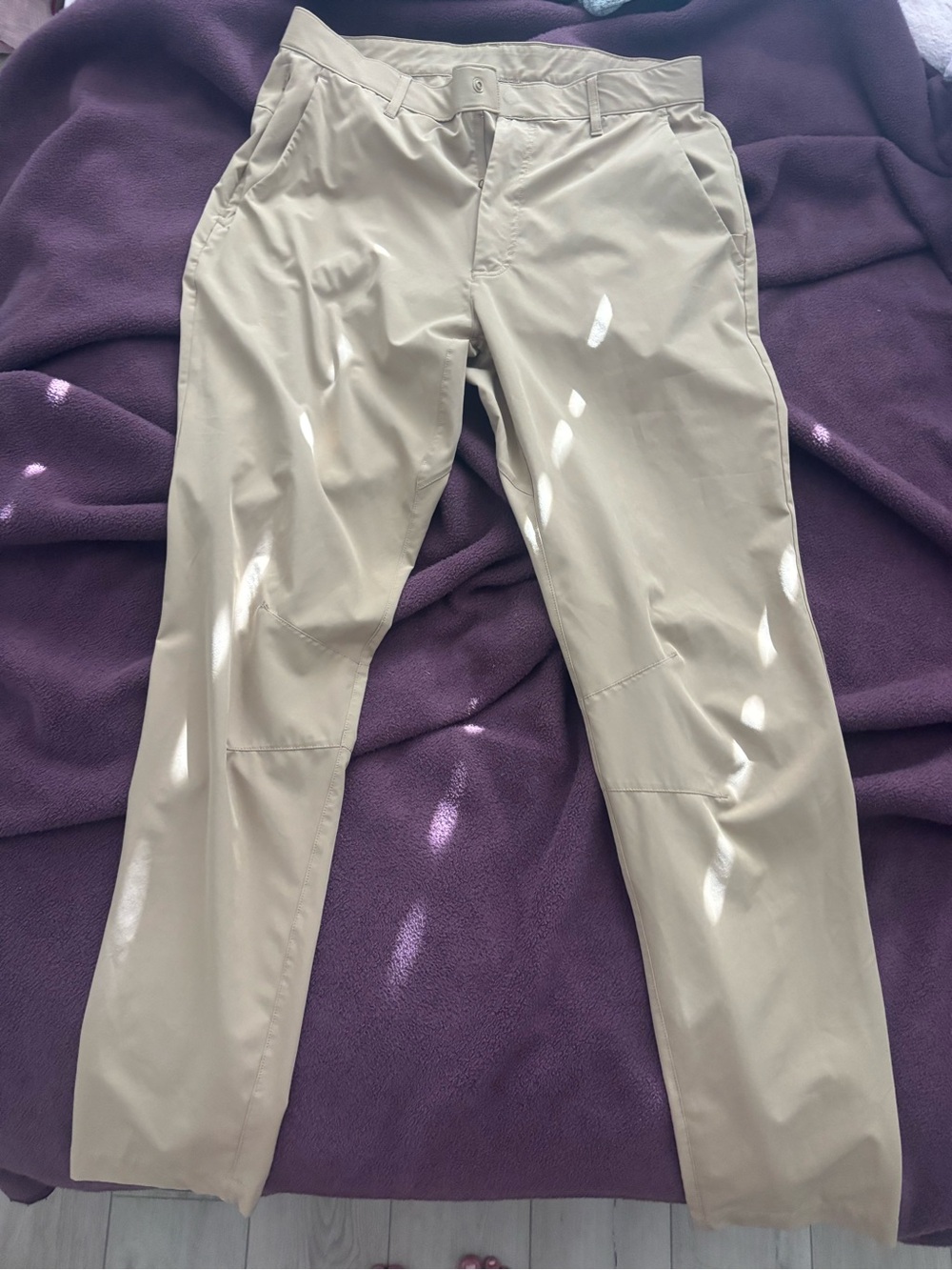 Fabletics Men's Chino-Style Stretch Pants in Khaki